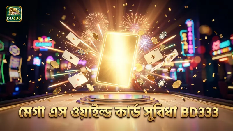 মেগা এস স্লটে ওয়াইল্ড কার্ড রূপান্তর বড় জয়ের সুযোগ বাড়ায়।